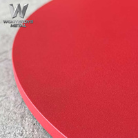 Table d'appoint ronde minimaliste commerciale avec base en métal conique, disponible en couleurs personnalisées pour hall d'hôtel, salon, café