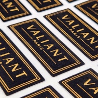 Logo de marque personnalisé or estampage à chaud velours adhésif autocollant flocage noir pour bougies de vin parfums parfums cosmétiques