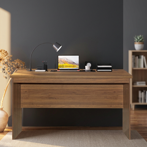 Factory Wholesale Durable Modern Office <b>Desks</b> Thick Board Top Panel Wooden Computer Study Table Storage Excellent New Office - Product Image 2