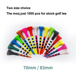 Plástico de golf superior de superficie grande ABS personalizado 70 o 83 mm pelotas Tees con impresión de tiras