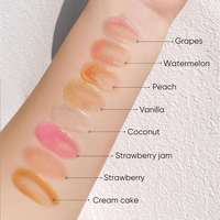 Base de brillant à lèvres repulpant végétalien personnalisable en gros, saveur fruitée, double couleur, naturel, biologique, longue durée, hydratant et protecteur solaire