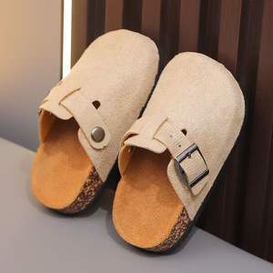 Chaussures décontractées élégantes pour garçons adolescents avec sangle à boucle, sabots pour enfants, pantoufles pour enfants - Product Image 3