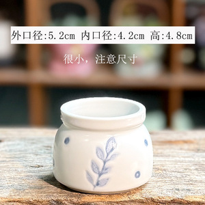 Jardinières en céramique pour plantes succulentes peintes à la main, <span class=keywords><strong>poterie</strong></span> grossière créative, minimaliste, personnalisée, décoration fraîche pour une utilisation intérieure - Product Image 2