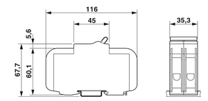 MT-Phoenix Contact 82C 03A 2907585 3A C Curve เบรกเกอร์ขนาดเล็กแบบติดตั้งบนราง DIN ชนิด Thermal Magnetic - Product Image 1