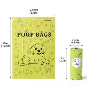 Sacs à déjections pour chiens et chats, jetables, épaissis, biodégradables, à ouverture plate, en matériau EPI, pour l'exportation - Product Image 2