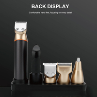 Kit de toilettage multifonctionnel 5 en 1 professionnel, étanche, rechargeable par USB, avec écran LED, rasoir corporel, rasoir à barbe, tondeuse à cheveux