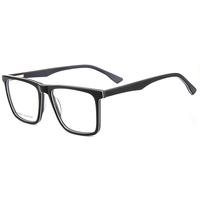 Monture de lunettes rectangulaire classique Elan Optical RD26053 à prix abordable, monture complète unisexe en acétate, lunettes optiques écologiques