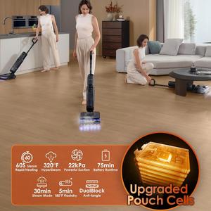 Tineco Floor ONE S7 Smart Aspirapolvere Lavapavimenti Senza Fili per Pulizia a Secco e Umido con Pulizia Bordo-Bordo e Funzione Auto-Pulente - Product Image 3