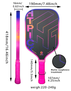 HTPICK <span class=keywords><strong>T700</strong></span> 냉간 압축 탄소 섬유 피클볼 패들 하이 퀄리티 엔터테인먼트를위한 벌집 코어 - Product Image 3