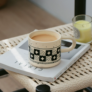 Creative Underglaze Colored Retro High Aesthetic <b>Large</b> Capacity Customizable Food <b>Safe</b> Dishwasher Microwave <b>Safe</b> Reusable - Product Image 1