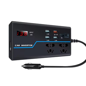 Fuente de alimentación para encendedor de cigarrillos de carga de coche, adaptador inversor de enchufe de coche de 200W, adaptador de cargador de coche de salida de carga rápida de 110V/220V - Product Image 1