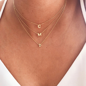 ROXI Collier Pendentif Lettre Initiale Alphabet A à Z en Argent Sterling 925 Plaqué Or 18K - Product Image 4