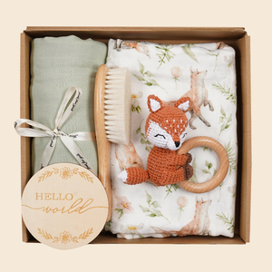 Flauta feliz recién llegados bebé Swaddle regalo <span class=keywords><strong>conjunto</strong></span> recién <span class=keywords><strong>nacido</strong></span> ducha recibir muselina bambú algodón manta <span class=keywords><strong>conjunto</strong></span> - Product Image 2