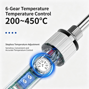 Soldador Eléctrico Huanghua Gaojie 907S 60W con Control de Temperatura 110-240V para Reparación y Soldadura - Product Image 2