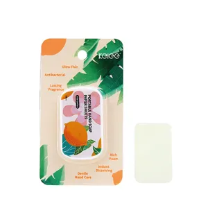Bandes de feuilles de savon jetables en papier de savon portable pour le lavage des mains de marque privée personnalisée