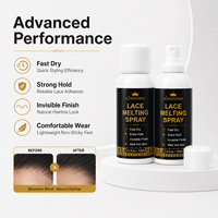 Spray de fusion de dentelle à logo personnalisé, séchage rapide, adhésif invisible pour perruques, fabricant de marque privée