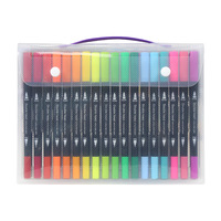 Alcool rechargeable avec logo personnalisé, stylo aquarelle à double pinceau pour enfants, marqueurs d'art pour peinture et dessin