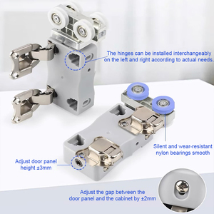 Rouleau de <span class=keywords><strong>porte</strong></span> <span class=keywords><strong>coulissante</strong></span> à <span class=keywords><strong>fermeture</strong></span> d'amortissement manuelle, accessoire silencieux de garde-robe, - Product Image 4