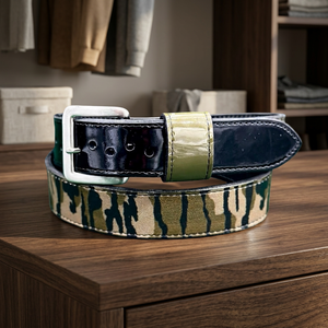 Baseball <b>Belt</b> Reversible Solid Cow Hide <b>Belt</b> with <b>Silver</b> Double Prong <b>Buckle</b> 3D Design Durable Casual Style - Product Image 2