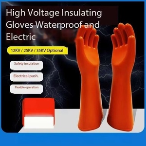 <span class=keywords><strong>Guantes</strong></span> de Seguridad de Neopreno de 35kv para Aislamiento Eléctrico y Protección Dieléctrica, para Trabajos Generales con Corriente - Product Image 4