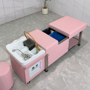 Lit de shampoing de massage portable de luxe avec réservoir d'eau de 90 litres pour salon de beauté de salon de coiffure japonais - Product Image 3