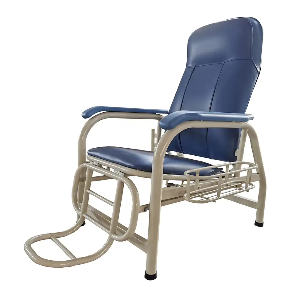 Oem customized blue jiuguai metal hospital medical patient reclining reclining transfusion chair infusion chair