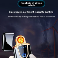 Briquet électronique créatif en métal coupe-vent à induction par empreinte digitale, mini briquet pour cigarettes