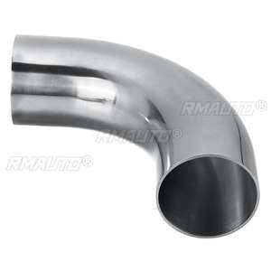 Conector de Codo Universal de 50 mm (2 Pulgadas) para Tubo, Curva de 45/90/180 Grados, Acero Inoxidable, Tubo de Escape Soldado para Automóvil - Product Image 3