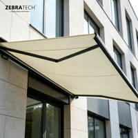 Auvent rétractable automatique à cassette intégrale pour terrasse de villa de luxe, pergola en aluminium et parasol de loisirs extérieur CE