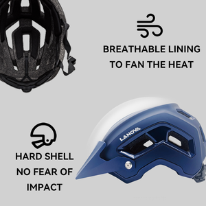LANOVA Nouveau casque de vélo avec lumière casque de vélo vtt pare-soleil réglable personnalisé vélo de route sport casque de vélo vtt compact - Product Image 3