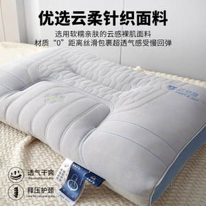 Latex <b>Pillow</b> Concave Shape Ergonomic Support For Cervical Spine Side Sleepers Adults Children Home Use White - Product Image 3