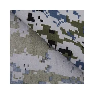 Tessuto mimetico pixelato blu oceano all'ingrosso tessuto uniforme impermeabile in Twill di poliestere artigianale