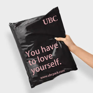 Enveloppe en polyéthylène chromée avec logo personnalisé, imperméable, résistante aux déchirures, biodégradable, compostable, pour l'expédition de vêtements - Product Image 1