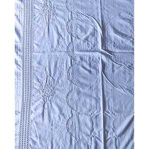 Mantel de Lino Blanco para Bodas, con Bordado a Cuadros, Inserciones de Crochet, Patrón Rectangular Cuadrado, para Hoteles y Fiestas de Boda de Marca - Product Image 3