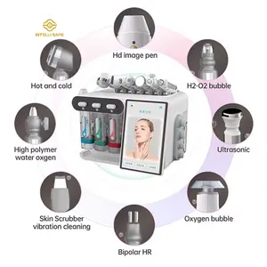 New skn analysis 8in1 Hydra H2o2 Oxygen HD image face analyzer aqua peel oxygen skin rejuvenation hydro beauty machine