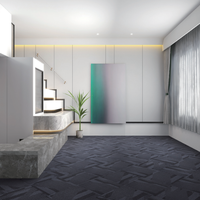 Moderne Büro-Teppichfliesen Geometrisches Muster Modulare Bodenbeläge 50x50cm Hotel Gewerbe