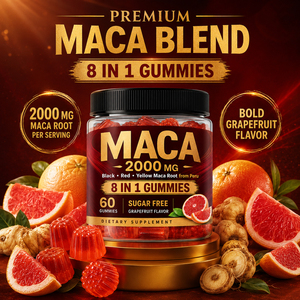 Gummies de haute qualité à l'extrait de Maca et à la racine de Ginseng Panax pour adultes - Soutien immunitaire et gestion de l'énergie - Flacon de 60 unités - Product Image 4