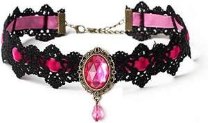 Collier ras du cou punk en dentelle pour femme, noir, avec micro-incrustation, idéal pour Halloween, cadeau bijou - Product Image 3