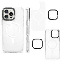Coque magnétique 13 Pro Max Luxe TPU Anti-choc Pliable avec peinture UV Design transparent Emballé
