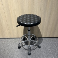 Tabourets de dessin durables en cuir PU avec patins, chaises pivotantes réglables en hauteur pour caissier, banquier de réception en usine