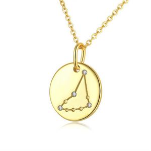 Nouveauté 2024 : Collier Horoscope en Acier Inoxydable Poli Miroir, Anti-ternissement, Plaqué Or, Chaînes Tendance, Vente en Gros - Product Image 6
