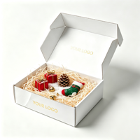 Boîte d'emballage en carton ondulé blanc cassé avec logo gaufré en feuille d'or pour les produits de soin des cils, de maquillage et de beauté