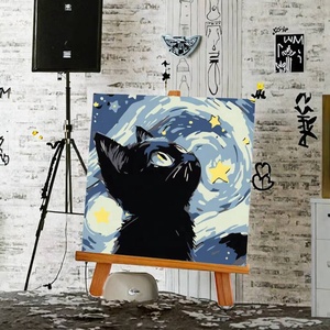 Kit de Pintura por Números en Lienzo Moderno 2025 para Niños, Pintura de Paisaje Enmarcada, Manualidades de Arte Numeradas DIY - Product Image 3