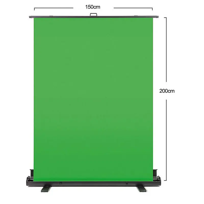 Kat arka plan yeşil 150x200cm çekme standı yeşil ekran canlı gösteri