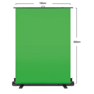 Floor Up Background Green 150 × 200センチメートルPull Stand Green Screenライブショーのため