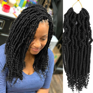 Extensions de <span class=keywords><strong>cheveux</strong></span> synthétiques crépus noirs de style sénégalais <span class=keywords><strong>pour</strong></span> tresses bombées et torsadées au crochet, en fibre haute température <span class=keywords><strong>pour</strong></span> femmes, vente en gros - Product Image 1