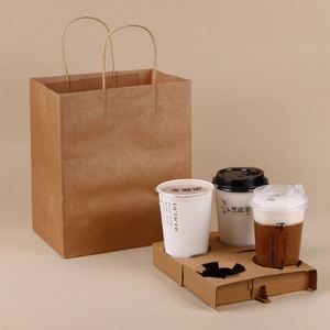 Bolsas de Papel Kraft Marrón Reciclado KM con Asas de Cinta para Envasado de Café, Té, Cerveza, Refrescos y Alimentos - Product Image 6
