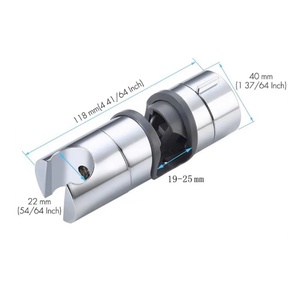 Bathroom Accessories 360° Rotation 22mm Shower Holder <b>Clamp</b> Showerhead Rail Slide Bracket 18-25mm Adjustable Shower Head Holder - Product Image 2
