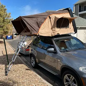 באיכות גבוהה אלומיניום רכב גג חיצוני אוהל קמפינג 2-3 אדם גג רך פגז