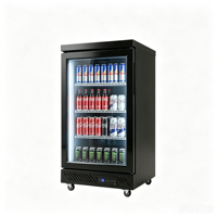 Vitrine Réfrigérée Commerciale Monotempérature en Acier Inoxydable 220V à Refroidissement par Air Direct avec Porte Vitrée